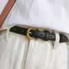 Korean Style Women's Genuine Leather Thin Waist Belt - Retro Pin Buckle, Versatile and Stylish