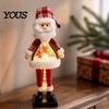 Collectible Christmas Character Statues LED Lighted Figurine, Swirling Glitter Santa Claus Elk Snowman Unique Presents for Friends Decoration