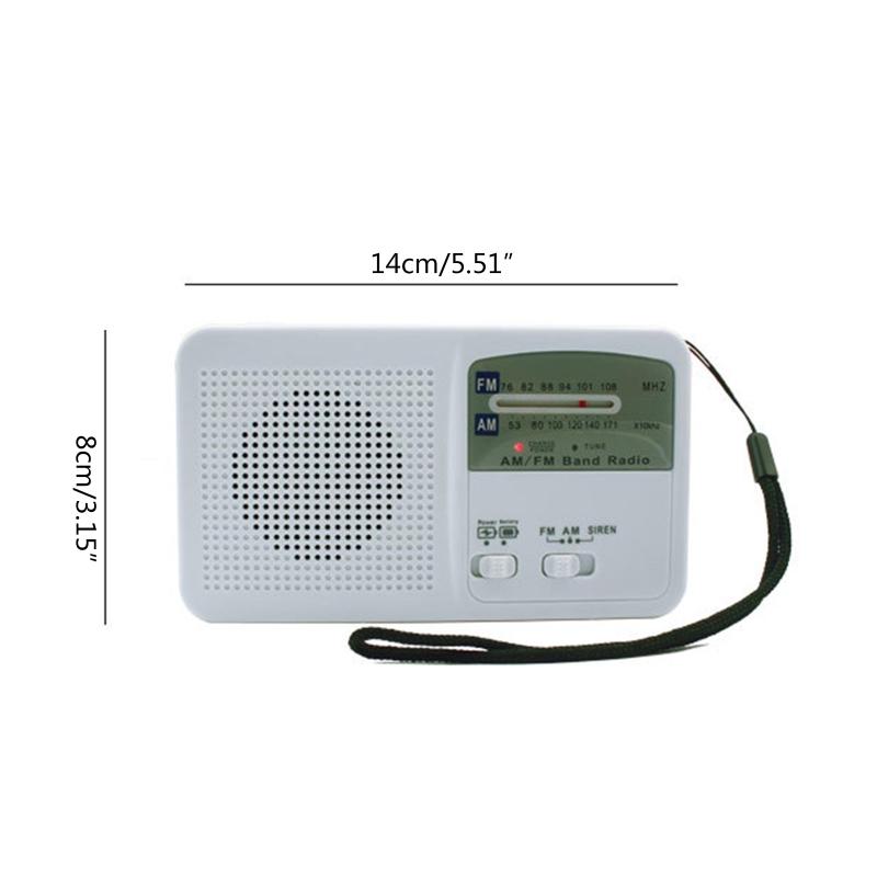 Multi-purpose Solar Hand Crank Radio with SOS Alarm Portable AM/FM Radio with Flashlight for Outdoor Emergency