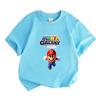 Kids Boys Girls Crew Neck Short Sleeve 100% Cotton T-Shirt, Cute Super Galaxy Flying Cartoon Character Print Casual Soft Breathable Summer Tee Tops fo
