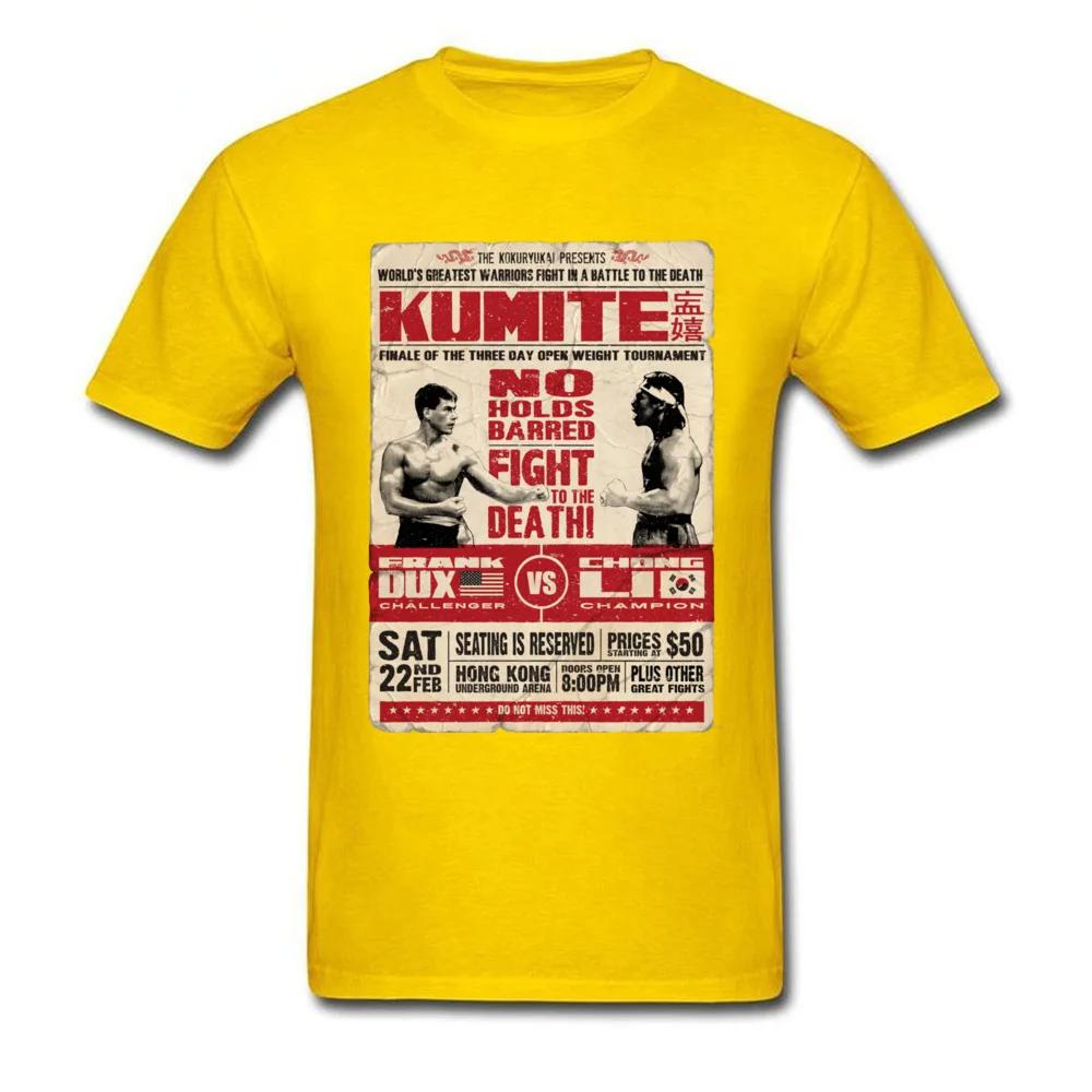 Kumite Poster Karate T Shirt Taekwondo Box Men Tshirts Vintage Style Print 3D T-Shirt Black 100% Cotton Men Top T-shirts