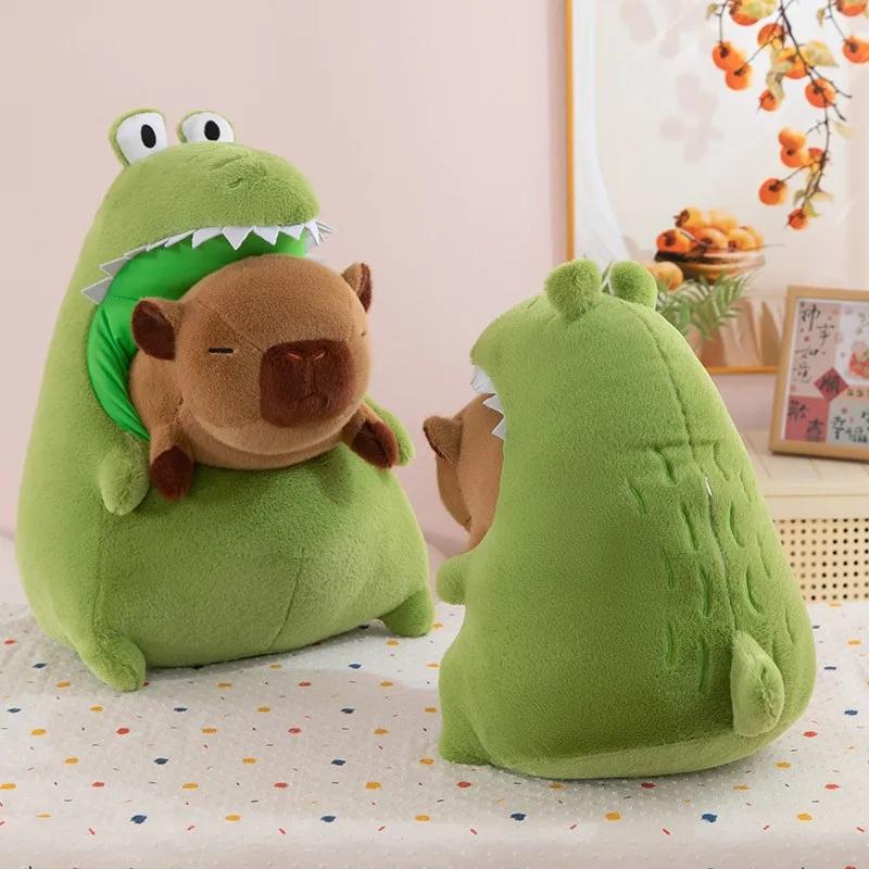 New Crocodile Capibala Plush Toy Simulation Capybara Anime Fluffty Toy Cute Animals Stuffed Pillow Doll Kids Birthday Gifts Toy