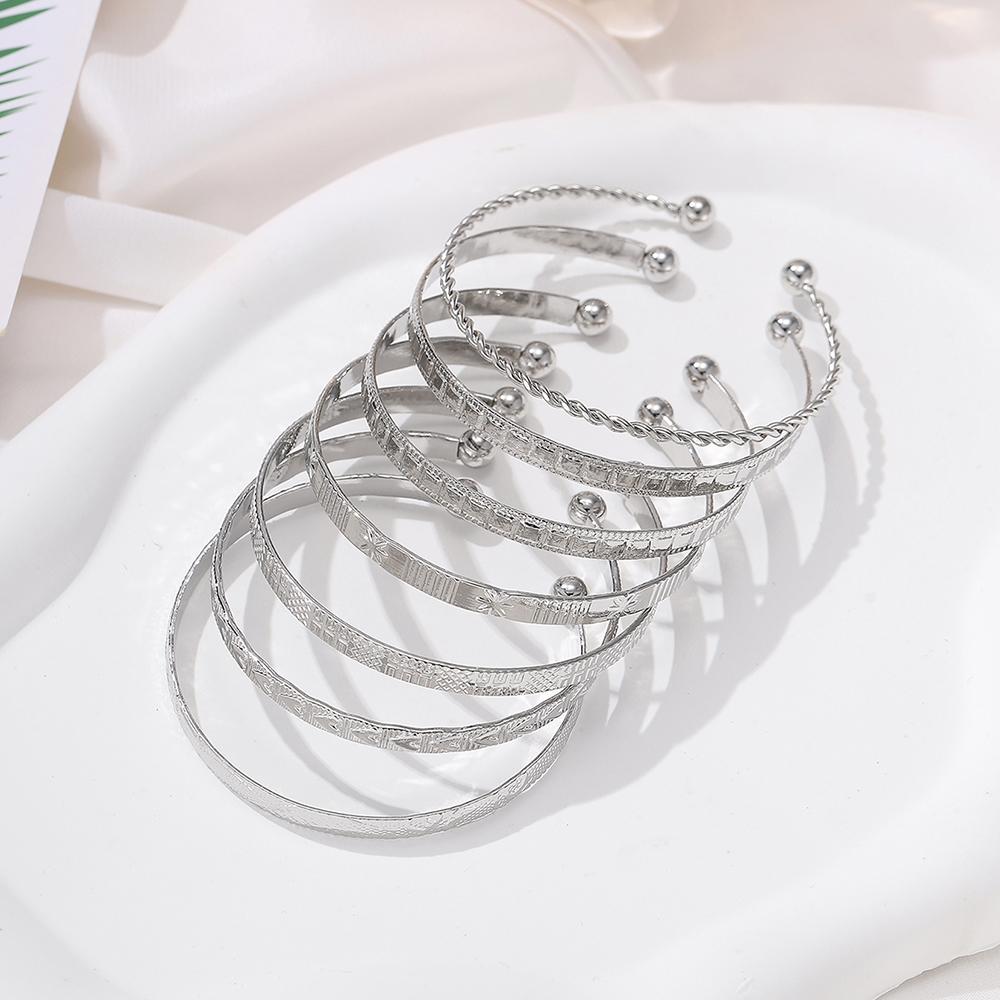 7PCS Women's Zircon Set, Women's Fashion Leisure Bracelet Set, Suitable for Daily Wear, On Holiday Gift for Friends