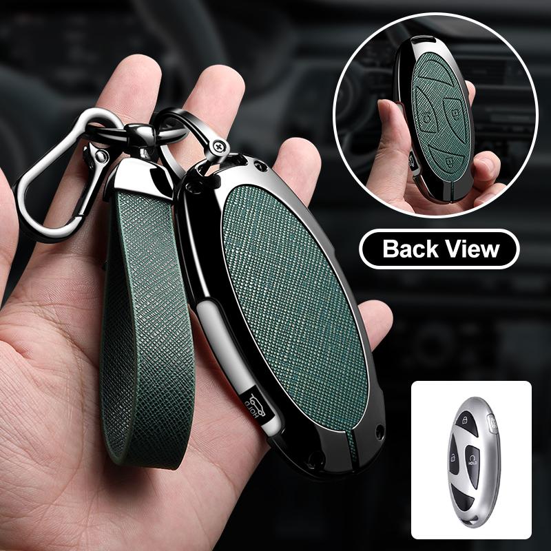Car Key Case Cover Protect Shell Keyring Pendant For Hyundai Santa Fe   Sonata Grandeur Staria Kona Ioniq Tucson Elantra