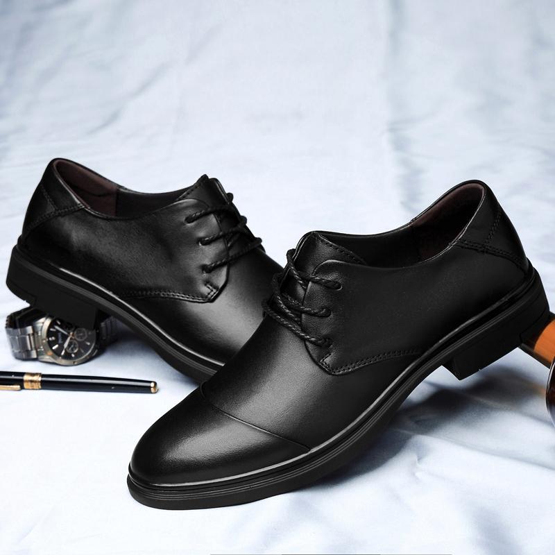 High Quality Luxury Men 'S Shoes Classic Cowhide Genuine Leather Fashion Casual Business Oxford Shoes For Men Dress Wedding Shoes
