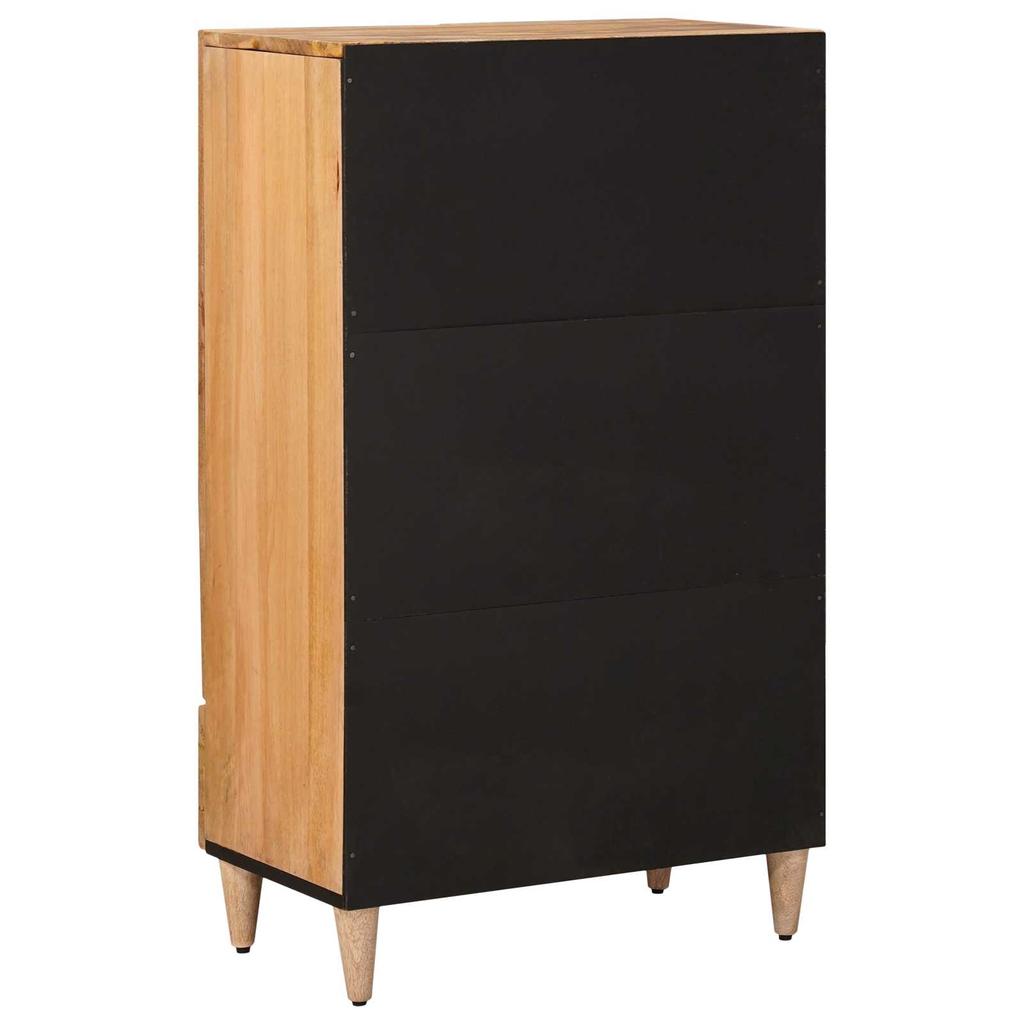 Highboard with Door Natural Finish 60 x 33.5 x 100 cm Solid Mango Wood