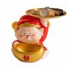 God of Wealth Figurine Resin Craft Shen Statue Storage Bowl Fortune