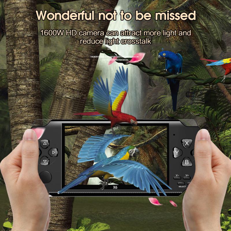 X6 Game Console Handheld Mini Built-in 10000  Retro 8gb Handheld Video Game Console  4.3 Inch Portable Pocket Game Players