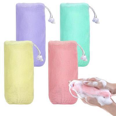 1pc/2pcs Mesh Bag For Soap Soap Foaming Net Thickening Lathering Net Facial Soap Bag Bath Bathing Tools