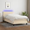 Vidaxl Continental Bed With Mattress, Cream, 80X200 Cm, Fabric