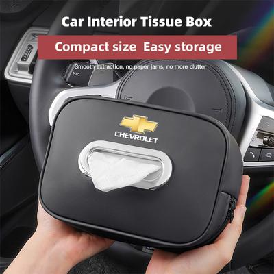 Auto-Taschentuchbox Hochwertiges Leder Auto-Papierhandtuch-Aufbewahrungstasche Für Cruze Malibu Colorado Suburban Equinox Blazer Trax