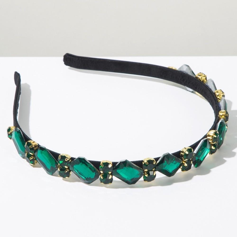 Glamorous Retro Rhinestone Headbands Elegant Sparkling Hair Hoop Narrow Women Headbands for Women
