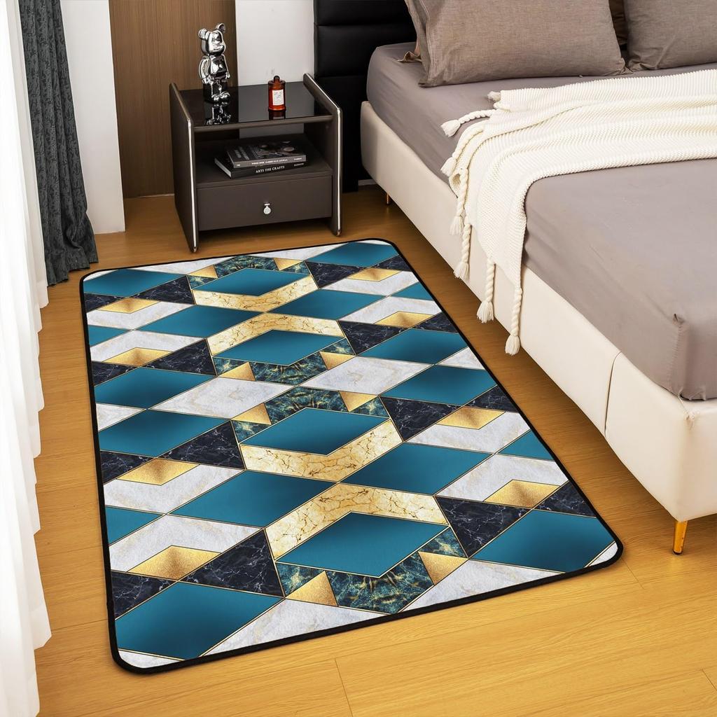 Geometria Marmorizzata Nordica Decorazione Stanza Adolescenti Tappeti per Soggiorno Tappeto Camera da Letto Tappeti da Area Antiscivolo Tappetini Lavabili in Casa