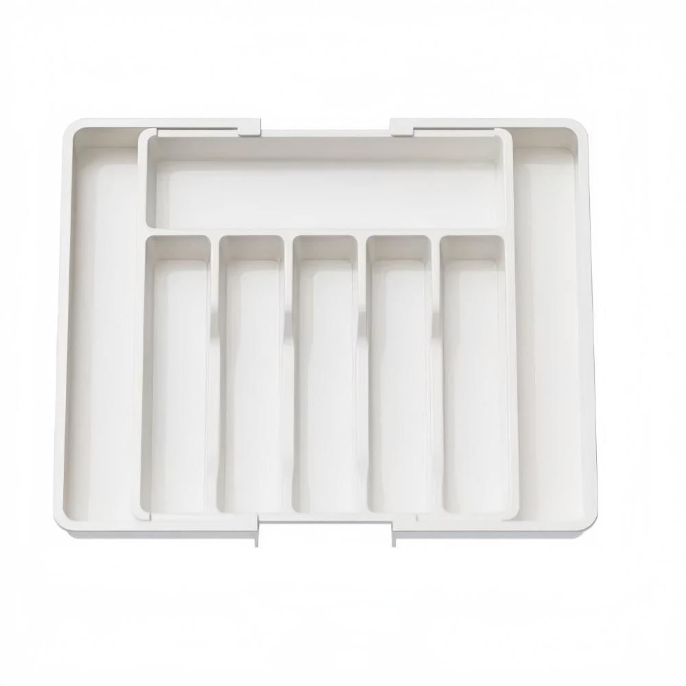 Adjustable Silverware Storage Box - Cross-Border Retractable Cutlery Rack Drawer Organizer