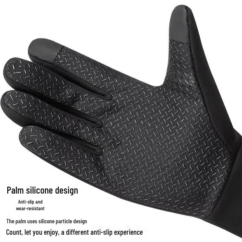 Winter Touchscreen Cycling Gloves - Unisex, Windproof & Waterproof with Warm Velvet