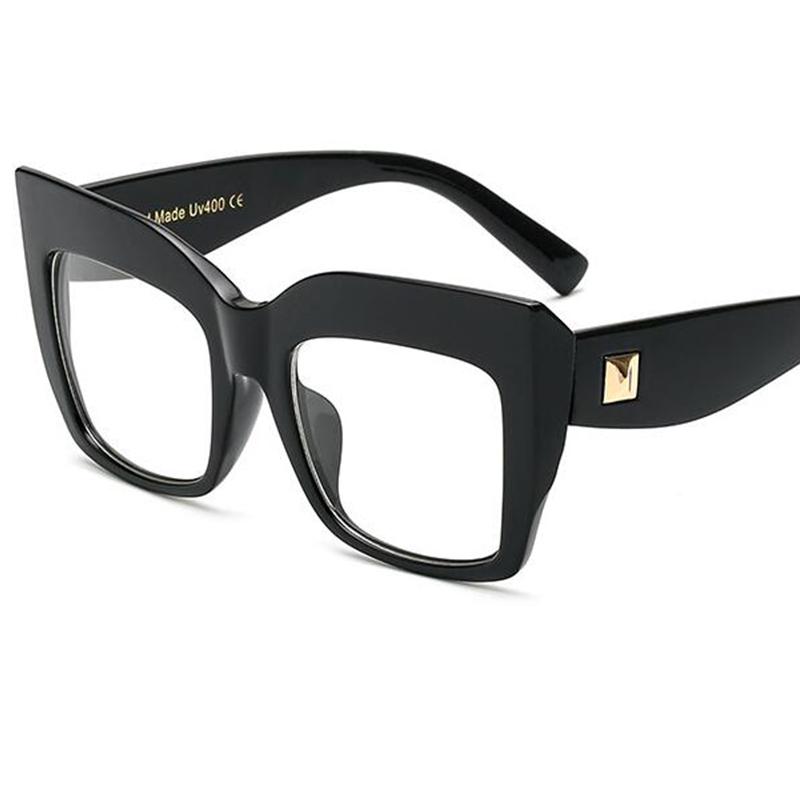 Large Anti Blue Ray Reading Glasses for Women Men Thick Oversized Square Presbyopic Eyeglasses Diopters 0 to +6 0