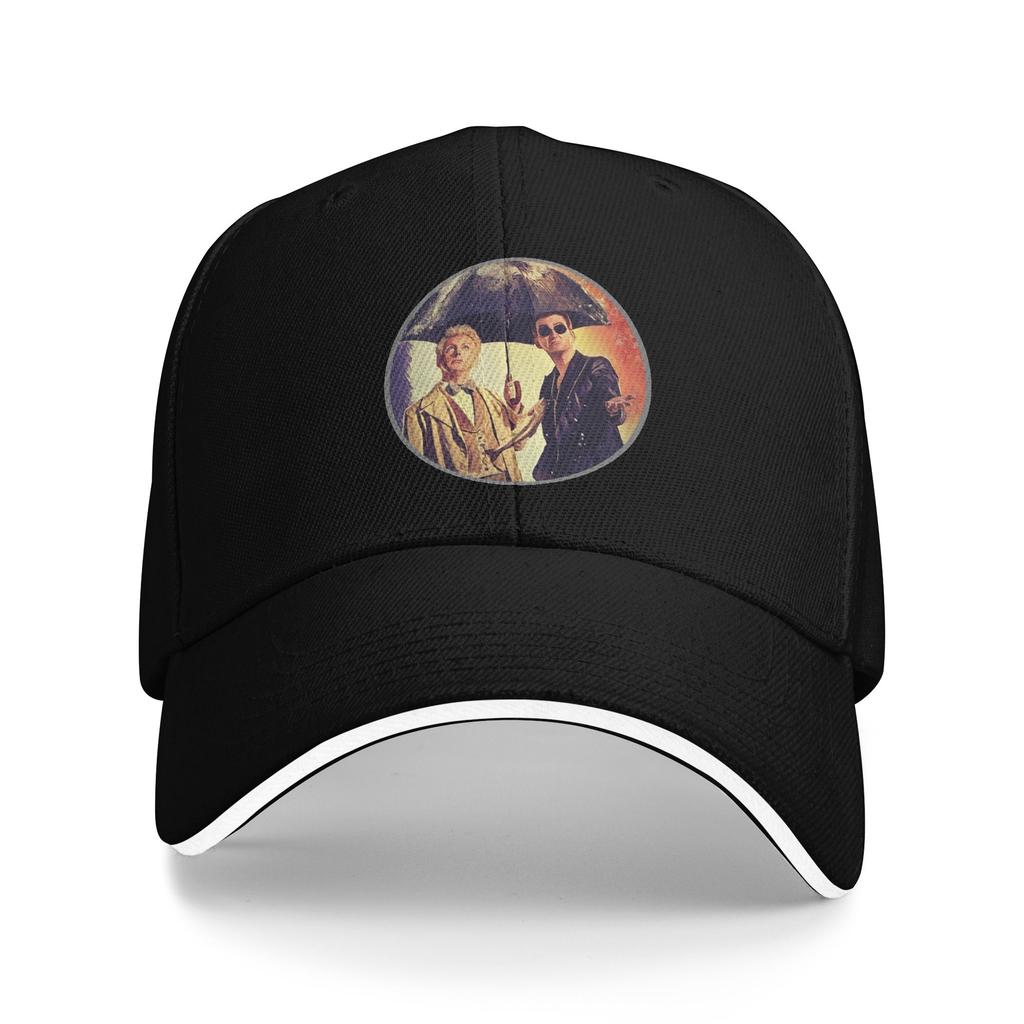 Good OUnisexs Baseball Caps Casual Ineffable Aziraphale Crowley Demon Angel Sandwich Hat for Unisex Women Polyester Hats Cap Outdoor