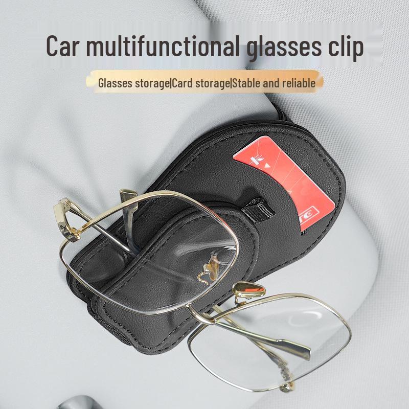 Car Sun Visor Multifunctional Magnetic Clip for Sunglasses, Documents, and Bills.