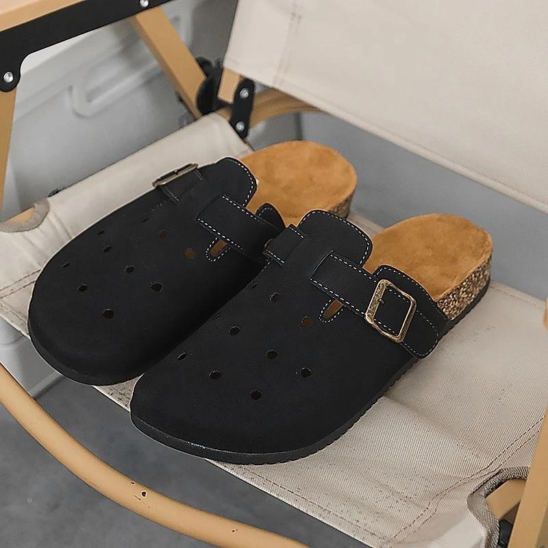Fashion Beach Hole Slides Sabot Eva Rubber Men's Shoe Soft 2025 Fashion Trend Fun Casual Designer Luxury Clappers Adult Y2k Male Slipper