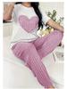 Heart-Shaped European & American Soft Skin-Friendly Two-Piece Nightdress Set