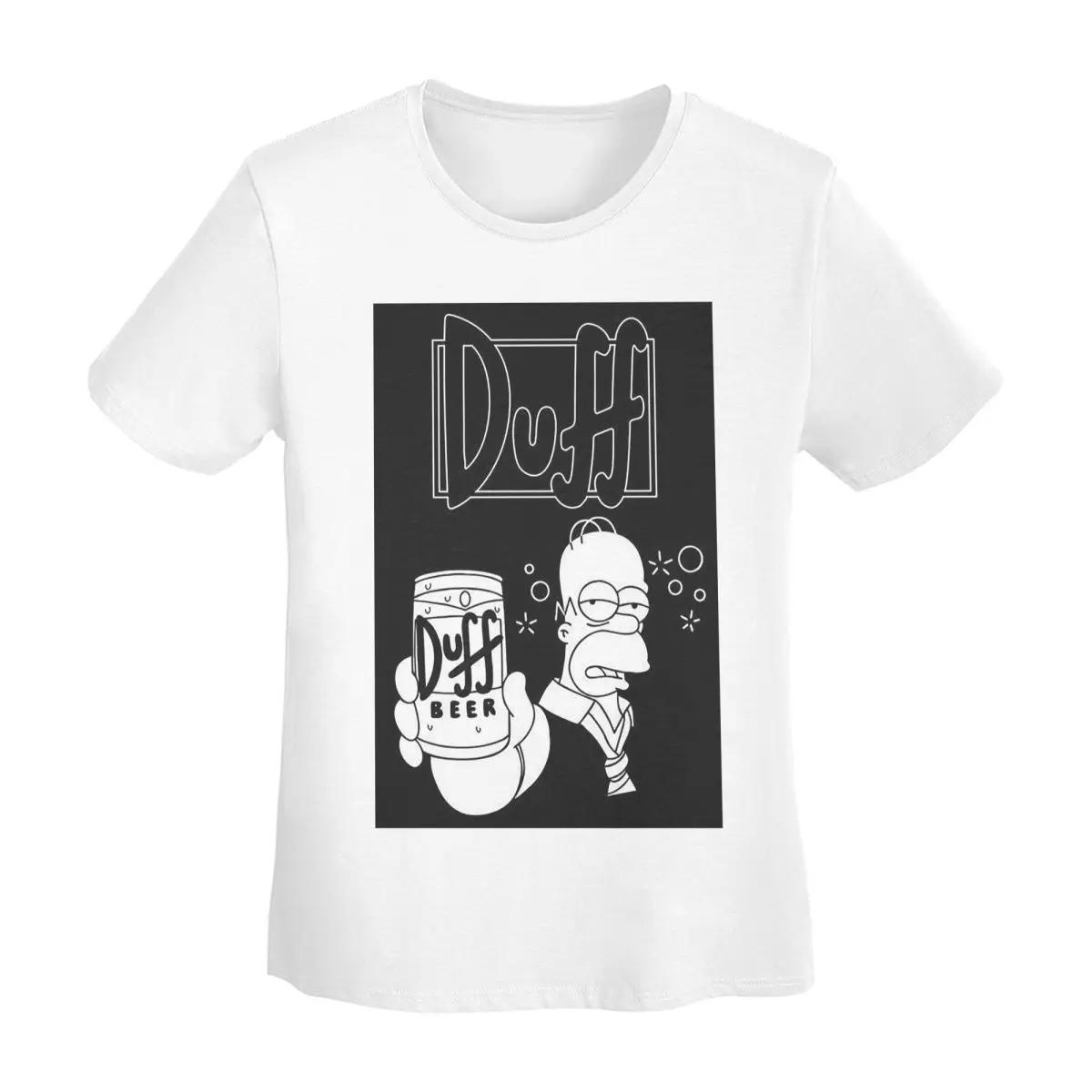 

Duff Beer TShirt Women Short Sleeve T Shirts Crew Neck Clothes Cotton Summer Tees Streetwear S