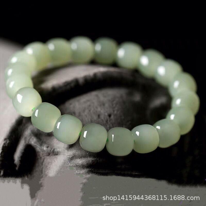 Hongchu Crystal Natural Hetian Jade Qemuo Blue Bracelet Old-styled bead