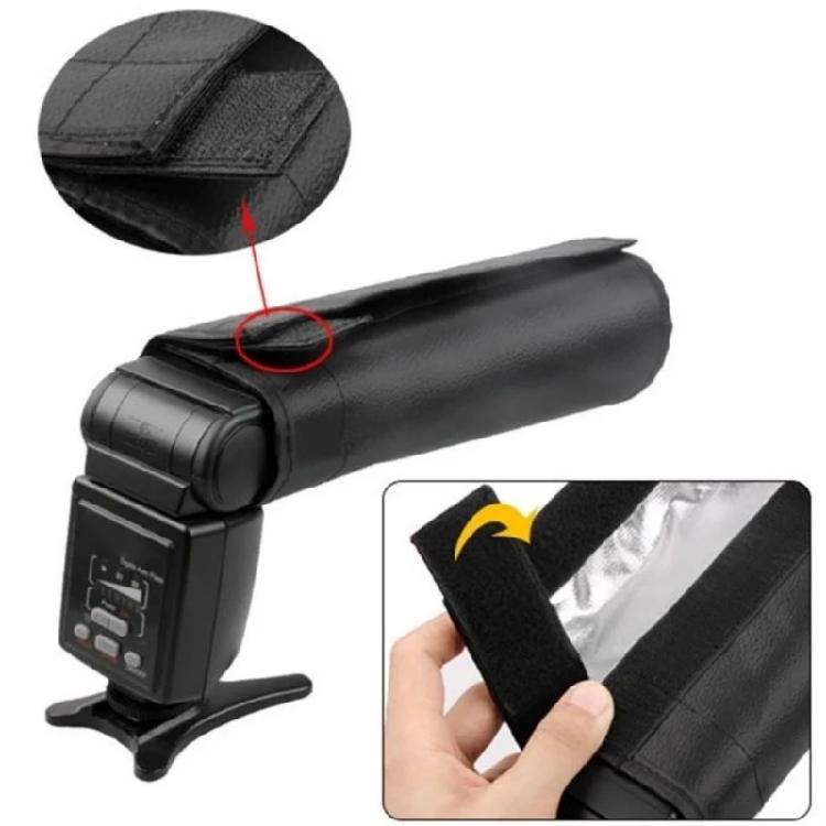 Portable Flash Snoot Hot Shoe Top Light Control Soft Light Cover Flash Diffuser for Various Photography Scenario