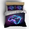 Set Copripiumino Controller da Gioco Neon Luminoso Set Biancheria da Letto (1 copripiumino, 2 federe, piumino non incluso)