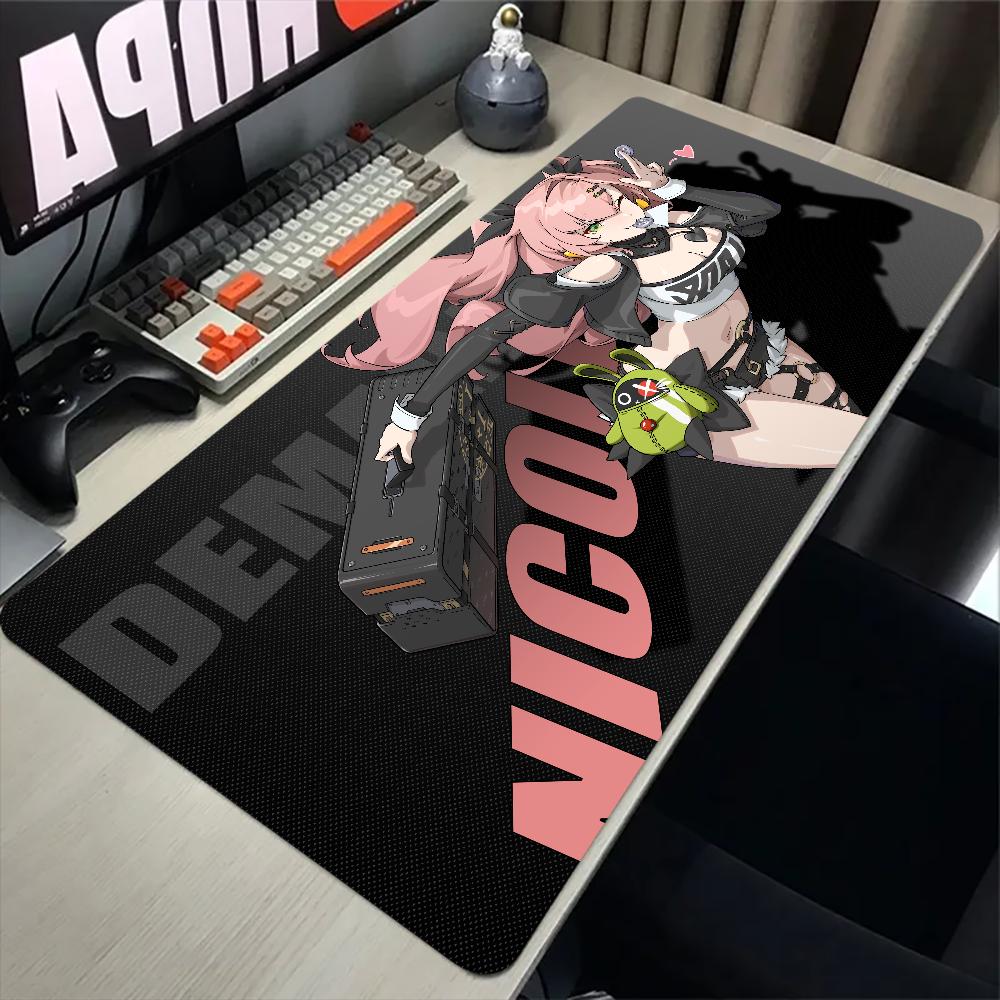 Fashion Video Game Zenless Zone Zero Nicole Derama Mouse Pad Gaming Accessories Large Cool Keyboard Desk Game Rubber No-slip Pad