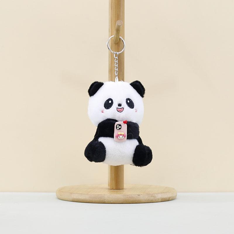 Delightful Miniature Panda Plush Doll Keychain Soft Toy For Accessories Bag