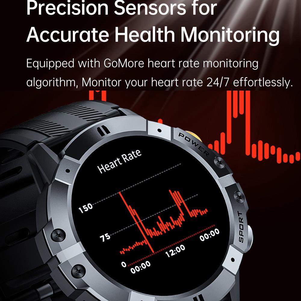 1.52" Blue Tooth Call Men Fitness Smart Watches  Waterproof Heart Rate Health Monitor Sports Smartwatch Weather Sleep Clock