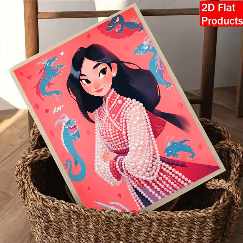 Disney Pearl Painting Mulan Art Kit Adult Beginner Home Wall Decor Special Shape