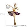 High-End Rhinestone Ballet Dancer Brooch for Women