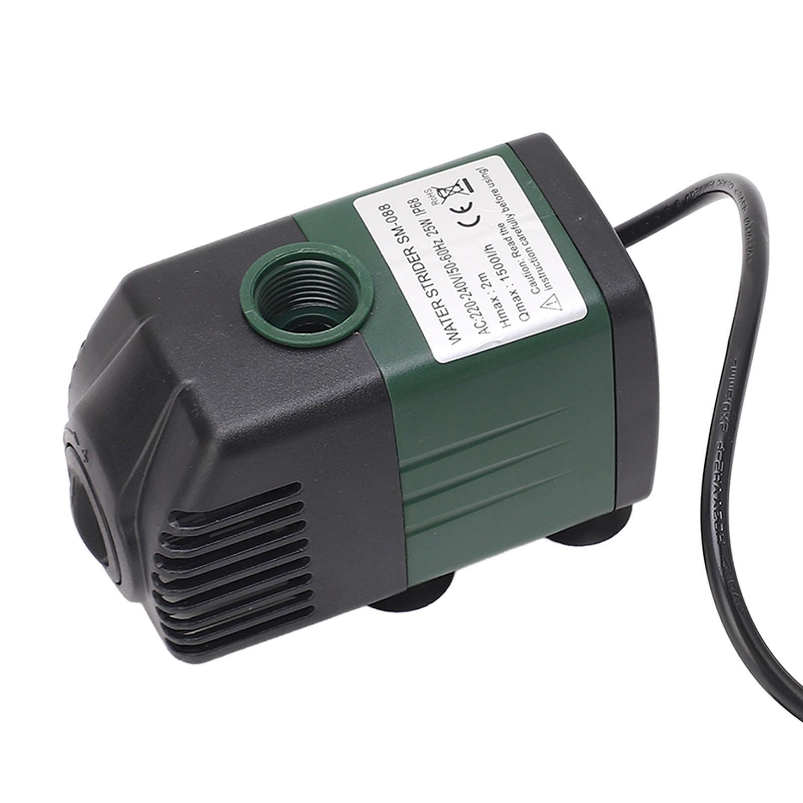 

Заглибний насос для фонтану акваріума циркуляція води фільтрація 25 Вт мікро 1500 л/год IP68