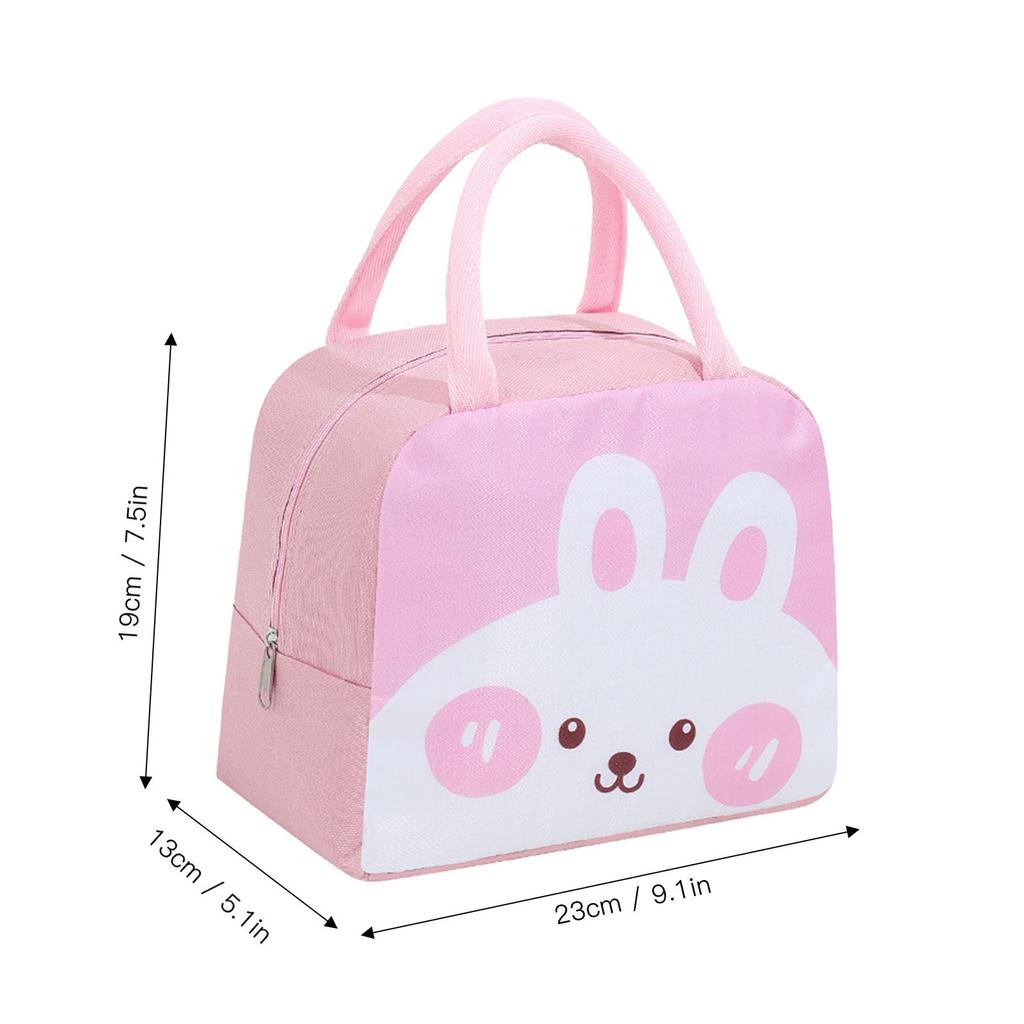 Lunch Bag Cute Cartoon Animal Pattern Waterproof Large Capacity Portable Thermal Insulation Lunch Box Bag for Women Men