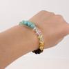 Multicolor Natural Stone Beaded Bracelet With Malachite Tiger Eye Amazonite Vibrant Fashion Jewelry Daily Wear Simple Versatile Accessory