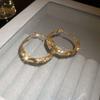 Rhinestone Circle Earrings Round Women's Jewelry New Hoop Earrings  Party