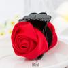 Hair Clip Roes Flower Shape Sturdy Elegant Rose Flower Hair Claws for Gift