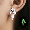 Halloween Ghost Elegant Earrings Striking Glow In The Dark Charming Alloy Ear Studs For Women