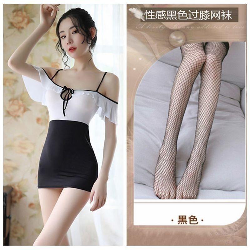Sexy lingerie flirting hot bed passion sexy lace transparent pure desire pajamas no temptation