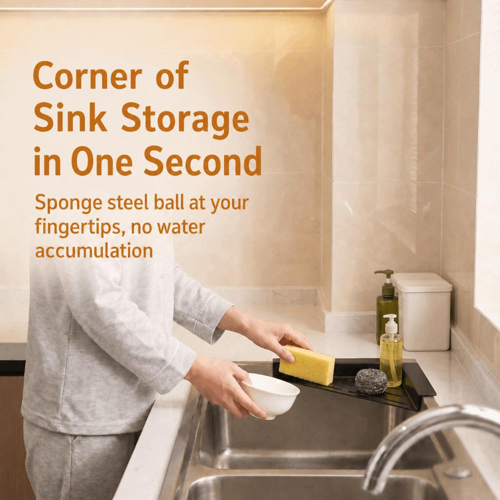 Non-Slip Sink Drainer Triangular Kitchen Sink Storage Shelf  for Kitchen Utensil