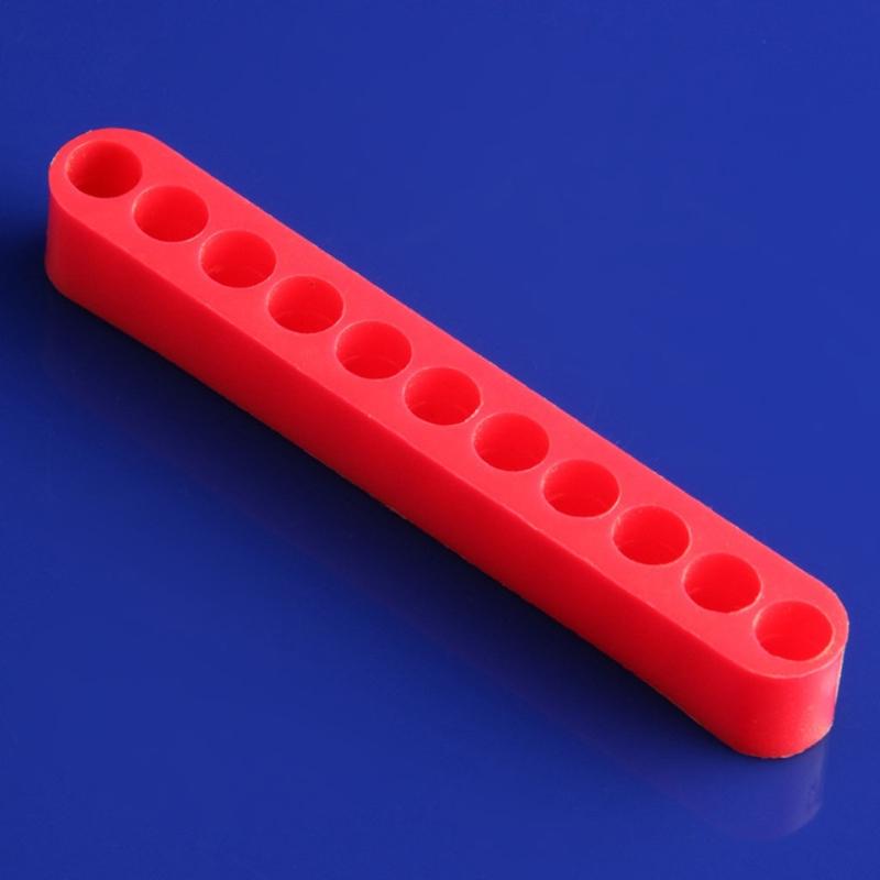5 Pieces 12 Holes Hex Bit Organiser Screwdriver Bit Holder Plastic 1/4 Inch Hex Shank Drill Bit Storage for Case