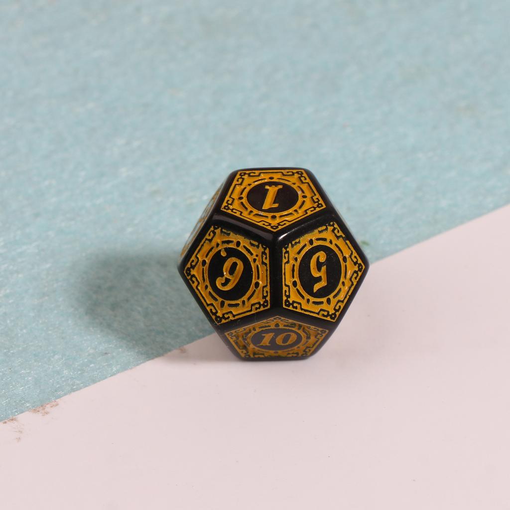10Pcs 12 Sided Polyhedral Acrylic Table Game Dice d12 Dice for Math Dice Games Acrylic Dices Kit For Party