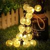 Solar-Lichterkette für den Außenbereich, LED-Feiertagsbeleuchtung, Kristallkugel-Lichter mit 8 Modi, wasserdicht, solarbetrieben, Terrassenlicht, Garten, Weihnachtsfeier, Dekoration