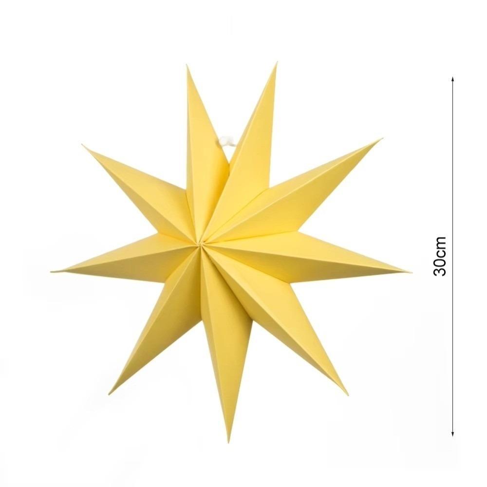 New 30cm Star Lanterns 9-Pointed DIY Crafts Christmas Decorations Folding Party Decorations Birthday Party