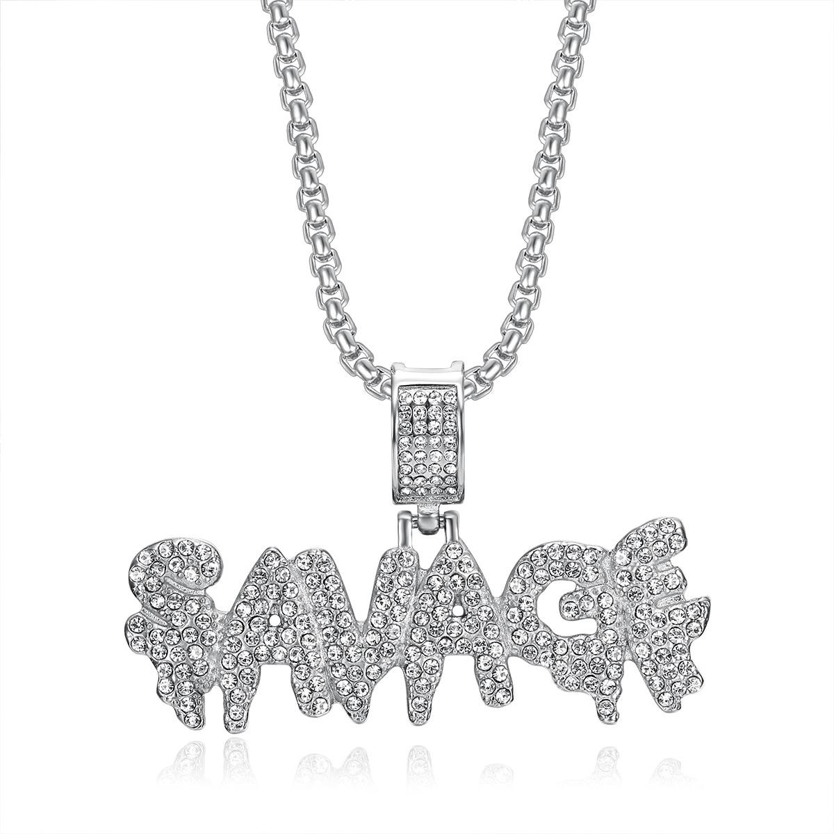 

2026 Jewelry Fashion Trend Inlaid Zircon Men s Exquisite Gift Jewelry Necklace Barbarian Crowd Brand Pendant Necklace 60CM