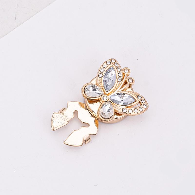 Botões de Punho e Botões de Colarinho Decorativos com Strass Coloridos