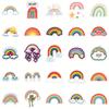 50 Waterproof Rainbow Graffiti Stickers for Suitcases, Notebooks, Scooters, and Phone Cases
