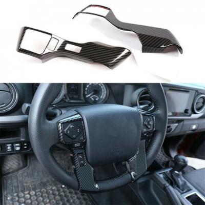 Carbon Fiber Steering Wheel Button Frame For Toyota Tacoma 11-15 US