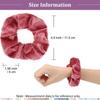 60pcs Velvet Hair Ties Elastic Soft Reusable Large Fashion Hair Scrunchies Bands for Women Girls
